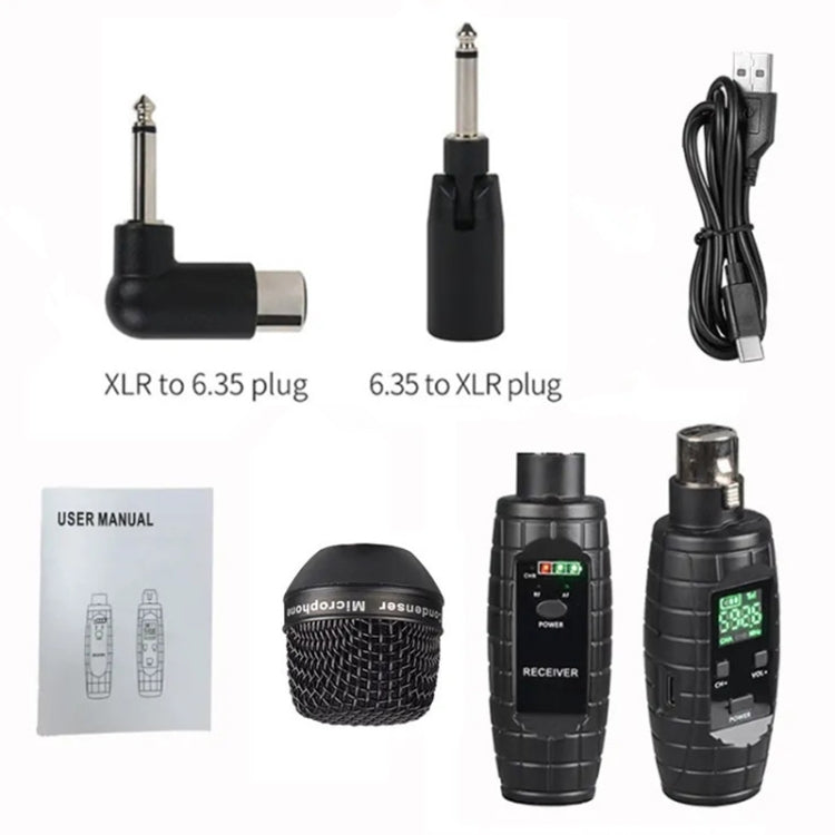 XTUGA U-95 Trasmettitore e ricevitore XLR wireless Ricevitore trasmettitore per chitarra wireless UHF, With Dynamic Mic, With Condenser Mic