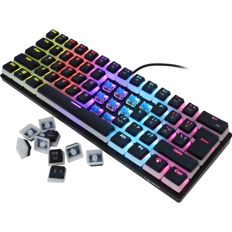 HXSJ L700 Tastiera meccanica RGB cablata 61 copritasti Pudding, L700