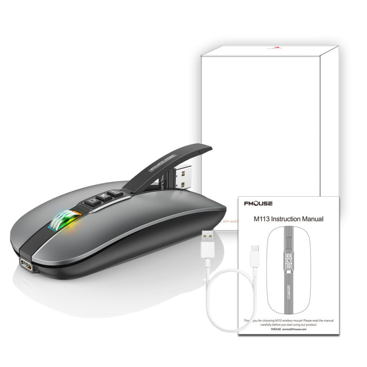 HXSJ M113 2400 DPI doppia modalità 2,4 GHz + mouse wireless Bluetooth 5.1