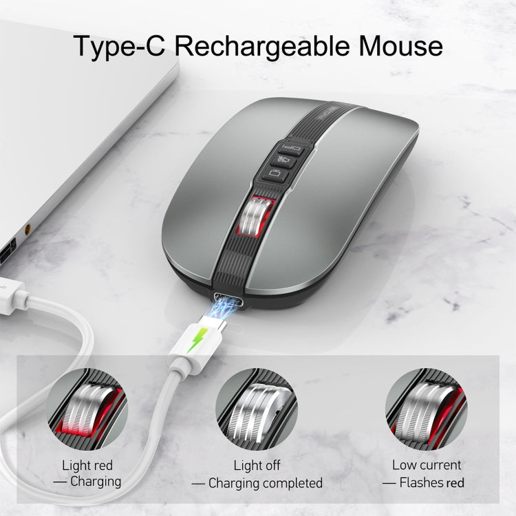 HXSJ M113 2400 DPI doppia modalità 2,4 GHz + mouse wireless Bluetooth 5.1
