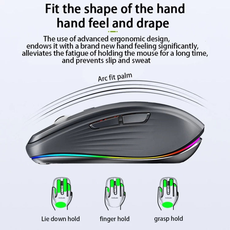HXSJ M303 2400 DPI doppia modalità 2,4 GHz + mouse wireless Bluetooth 5.1