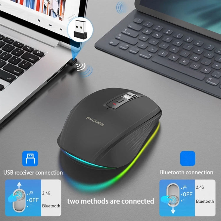HXSJ M303 2400 DPI doppia modalità 2,4 GHz + mouse wireless Bluetooth 5.1
