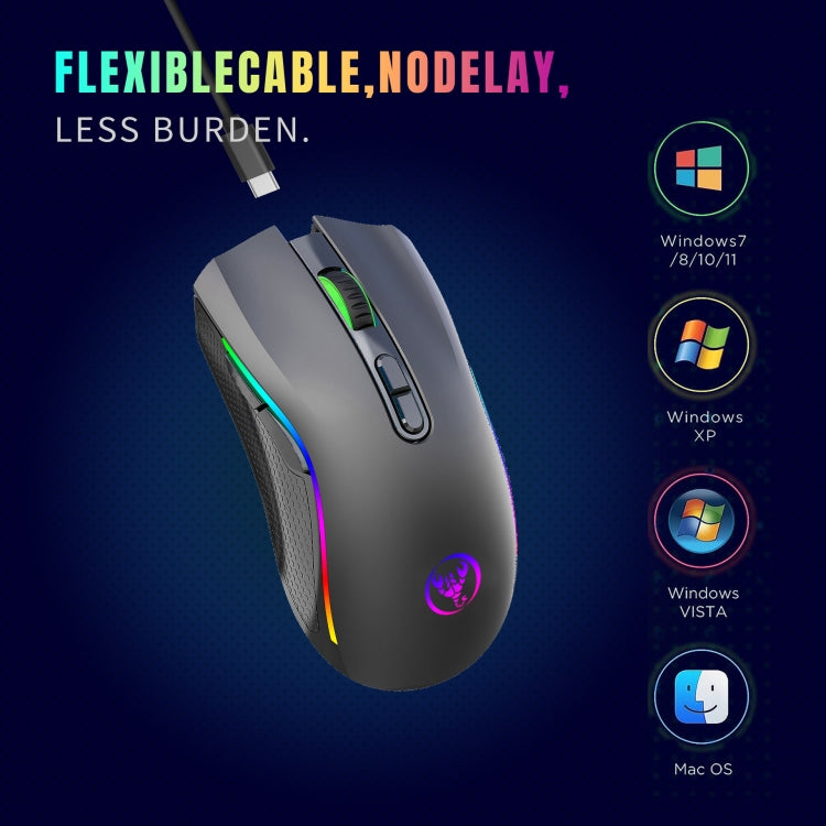 Mouse wireless HXSJ T69 4800 DPI RGB 2,4 GHz, T69