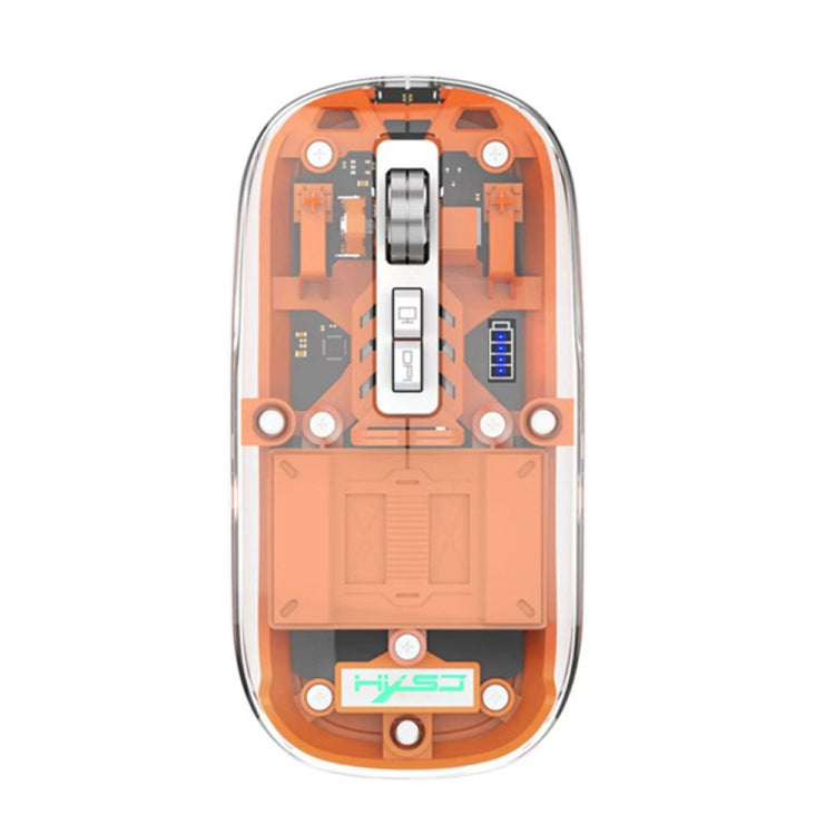Mouse da gioco wireless a tre modalità con magnete trasparente HXSJ T900