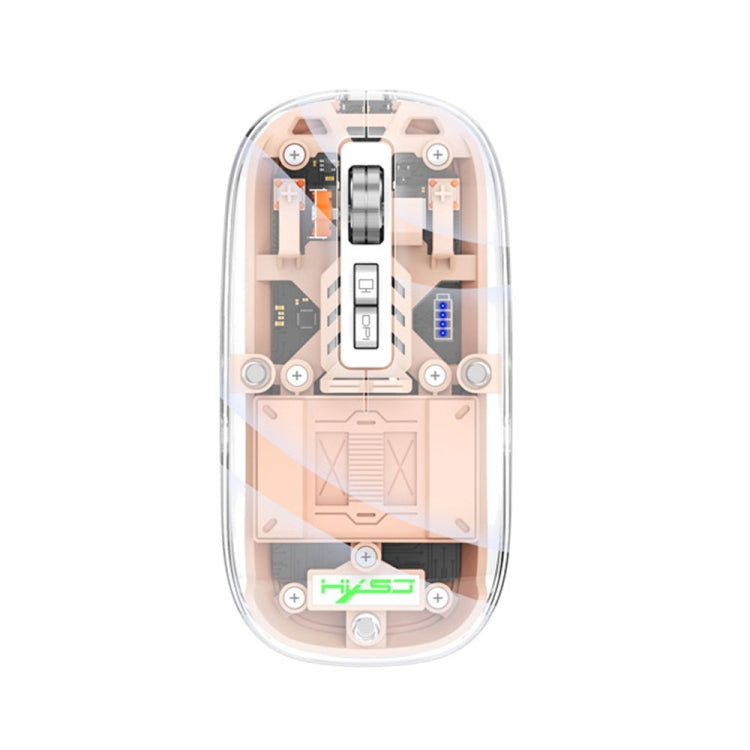 Mouse da gioco wireless a tre modalità con magnete trasparente HXSJ T900