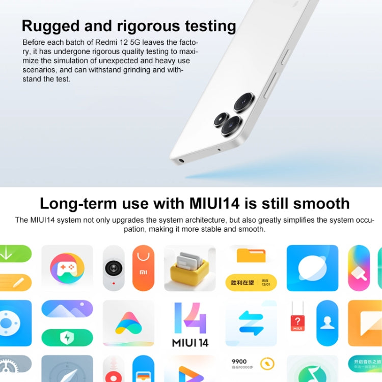 Xiaomi Redmi 12 5G, 6,79 pollici MIUI 14 Qualcomm Snapdragon 4 Gen2 Octa Core fino a 2,2GHz, Rete: 5G, 6GB+128GB, 8GB+128GB, 8GB+256GB