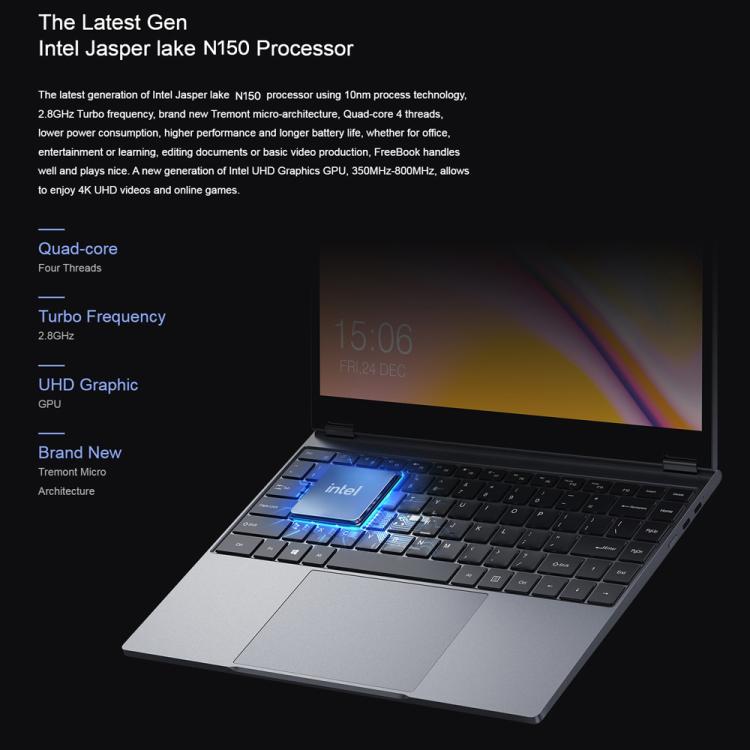 Laptop Yoga CHUWI FreeBook da 13,5 pollici, Windows 11 Intel Alder Lake-N N100 Quad Core, FreeBook 12GB+512GB
