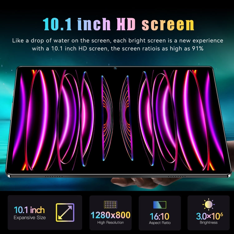 Pad 6 Pro Tablet PC 3G da 10,1 pollici, Android 7.0 MTK6735 Octa Core, supporto doppia SIM, WiFi, Bluetooth, GPS, Pad 6 Pro 2GB+32GB