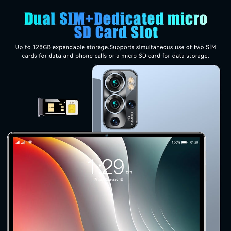 Tablet PC S22 3G da 10,1 pollici, Android 7.0 MTK6735 Octa Core, supporto doppia SIM, WiFi, Bluetooth, GPS, S22 2GB+32GB