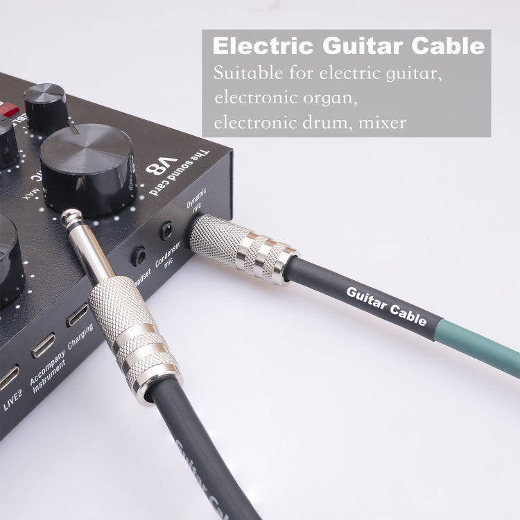 Cavo audio per chitarra elettrica mono maschio da 6,35 mm 3045GR, 1m, 1.8m, 3m, 5m, 10m