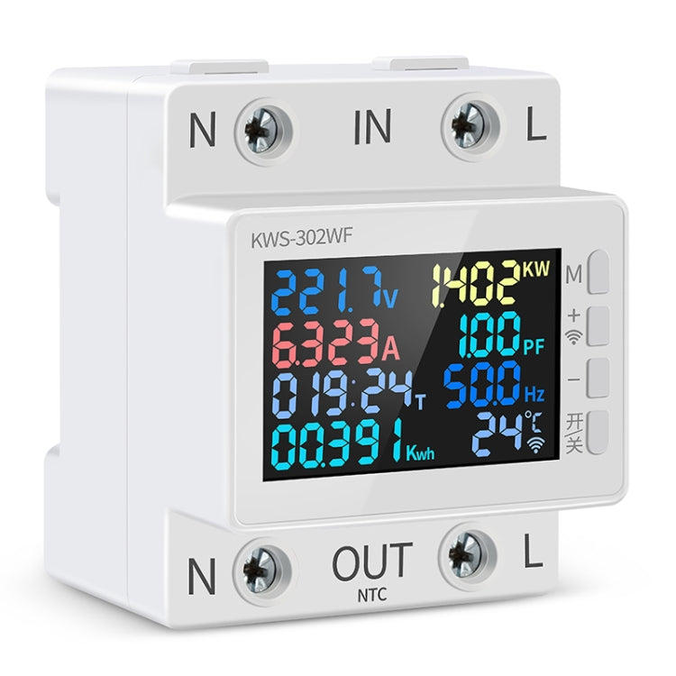 KWS-302WF Misuratore di tensione e corrente con display digitale CA multifunzionale da 170-270 V, KWS-302WF