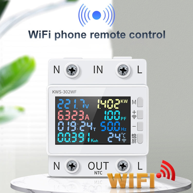 KWS-302WF Misuratore di tensione e corrente con display digitale CA multifunzionale da 170-270 V, KWS-302WF