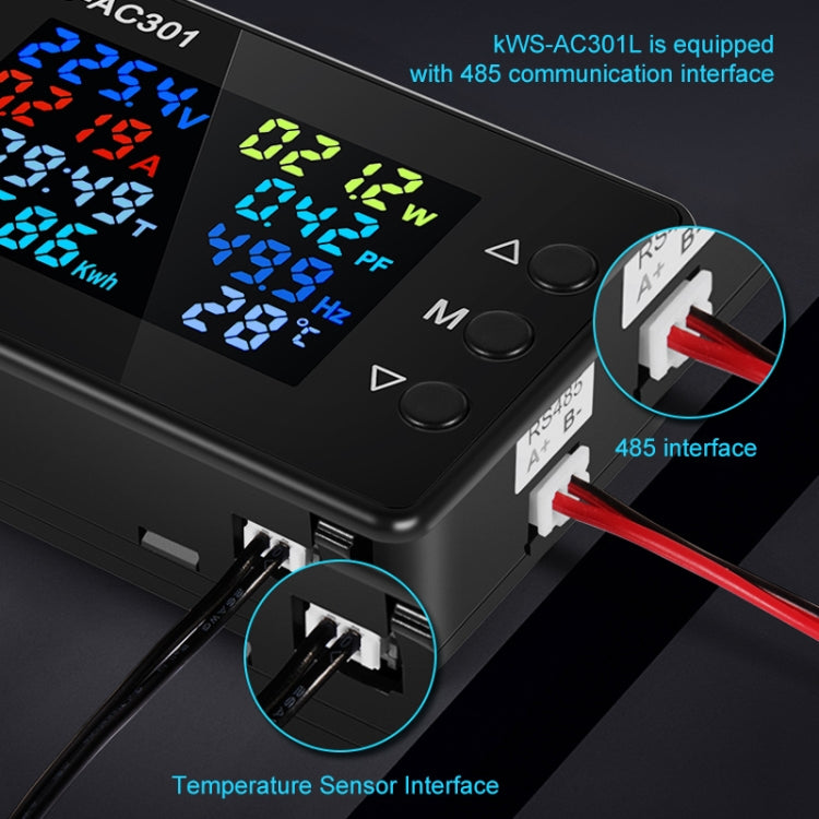 KWS-AC301L-100A Voltmetro di corrente con display digitale a commutazione CA 50-300 V con comunicazione 485, KWS-AC301L-100A Switching Digital