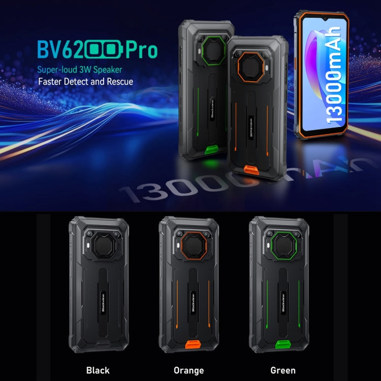 Blackview BV6200 Pro, IP68/IP69K/MIL-STD-810H, 6,56 pollici Android 13 MediaTek Helio P35 Octa Core, Rete: 4G, OTG, 4GB+128GB, 6GB+128GB