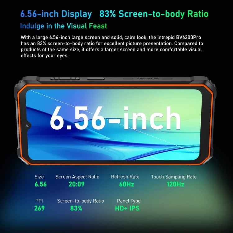 Blackview BV6200 Pro, IP68/IP69K/MIL-STD-810H, 6,56 pollici Android 13 MediaTek Helio P35 Octa Core, Rete: 4G, OTG, 4GB+128GB, 6GB+128GB