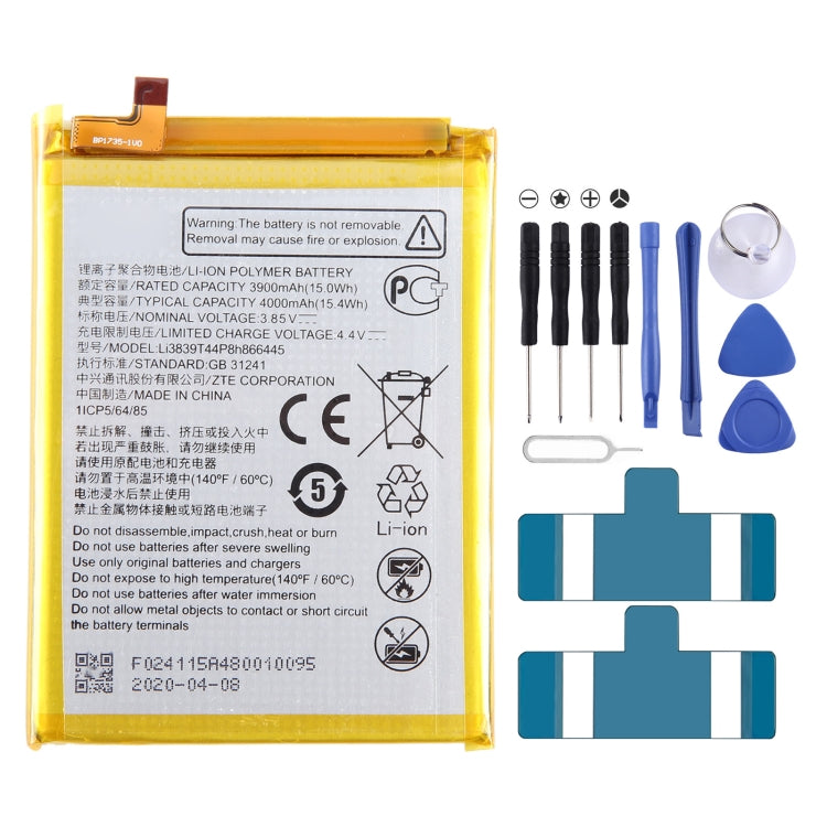 Sostituzione della batteria, For ZTE Vodafone Smart V8 VFD710, For ZTE Blade A71 2021 / Voyage 10, For ZTE 30 Pro / S30 SE 8030N, For ZTE Blade A7S A7 2020, For ZTE Blade A6 Max A0605, For ZTE Blade V8 Mini BV0850 V0850, For ZTE Axon 7 Max 3D C2017