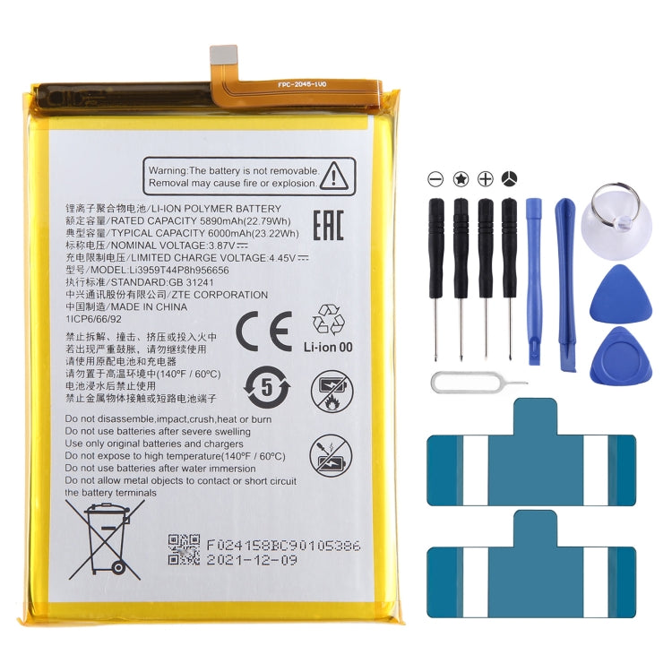 Sostituzione della batteria, For ZTE Vodafone Smart V8 VFD710, For ZTE Blade A71 2021 / Voyage 10, For ZTE 30 Pro / S30 SE 8030N, For ZTE Blade A7S A7 2020, For ZTE Blade A6 Max A0605, For ZTE Blade V8 Mini BV0850 V0850, For ZTE Axon 7 Max 3D C2017