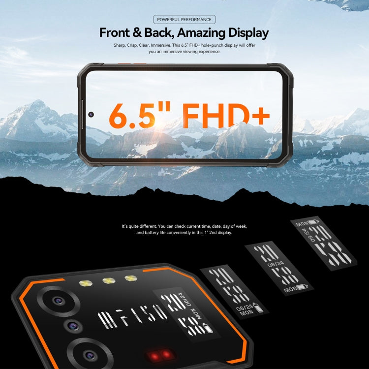 IIF150 B2, IP68/69K / MIL-STD-810H, impronta digitale laterale, visione notturna, Android 13 UMS9230 Octa Core da 6,5 pollici, rete: 4G, NFC, OTG, 6GB+256GB