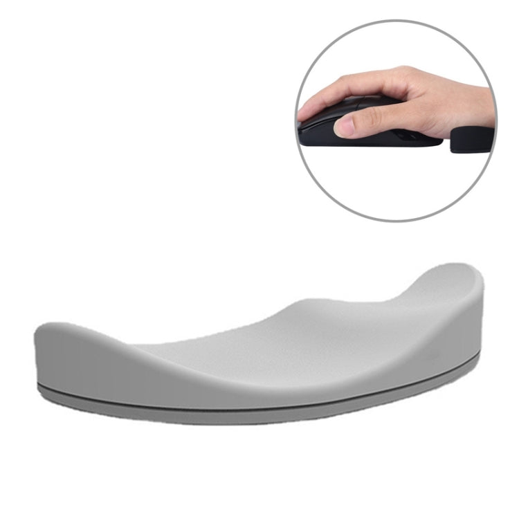 Supporto per polso in silicone Tappetino per mouse Poggiapolsi mobile Poggiamano per ufficio, Black Left Hand, Grey Right Hand, Grey Left Hand