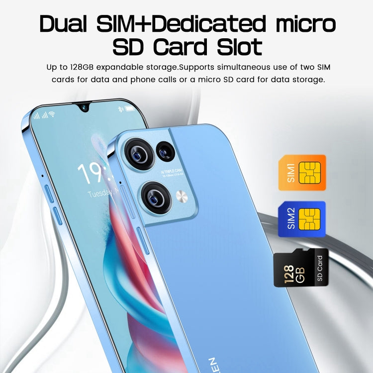 Reno8 Pro / B55, schermo da 6,49 pollici, identificazione facciale, Android 8.1 MTK6580A Quad Core, rete: 3G, OTG, doppia SIM, Reno8 Pro / B55 2GB+16GB
