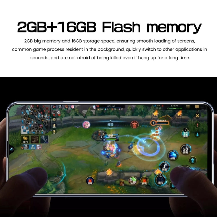Reno8 Pro / B55, schermo da 6,49 pollici, identificazione facciale, Android 8.1 MTK6580A Quad Core, rete: 3G, OTG, doppia SIM, Reno8 Pro / B55 2GB+16GB