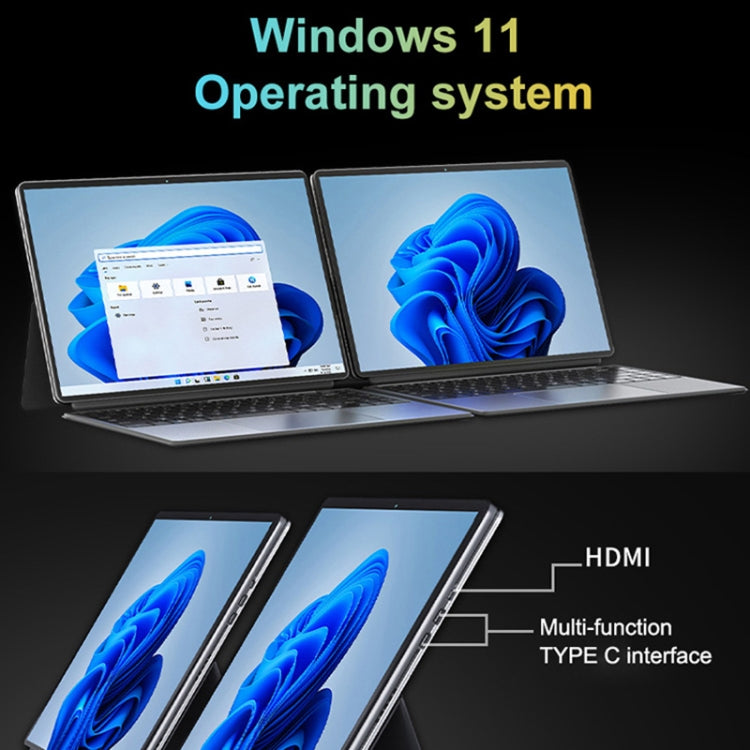 Pipo W14 Tablet PC 2 in 1 da 14,1 pollici, Windows 11 Intel Alder Lake N100 Quad Core, con custodia in pelle per tastiera, 16GB+256GB, 16GB+512GB