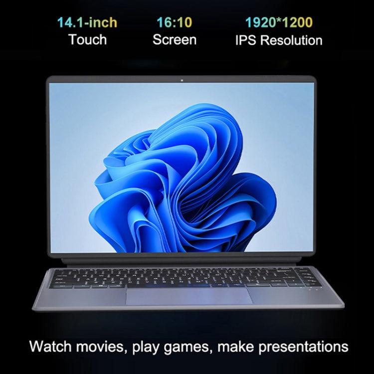 Pipo W14 Tablet PC 2 in 1 da 14,1 pollici, Windows 11 Intel Alder Lake N100 Quad Core, con custodia in pelle per tastiera, 16GB+256GB, 16GB+512GB