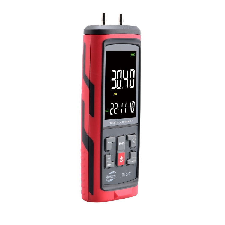 Misuratore di pressione differenziale con display LCD BENETECH GT5101, 1KPa, 2KPa, 4KPa, 10KPa, 40KPa, 50KPa, 125Pa, 250Pa, 100KPa