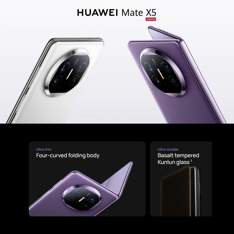 HUAWEI Mate X5, 7,85 pollici + 6,4 pollici HarmonyOS 4.0.0 Kirin 9000S 7nm Octa-Core 2,16GHz, OTG, NFC, non supporta Google Play, 12GB+256GB, 12GB+512GB, 16GB+512GB, 16GB+512GB Collector Edition