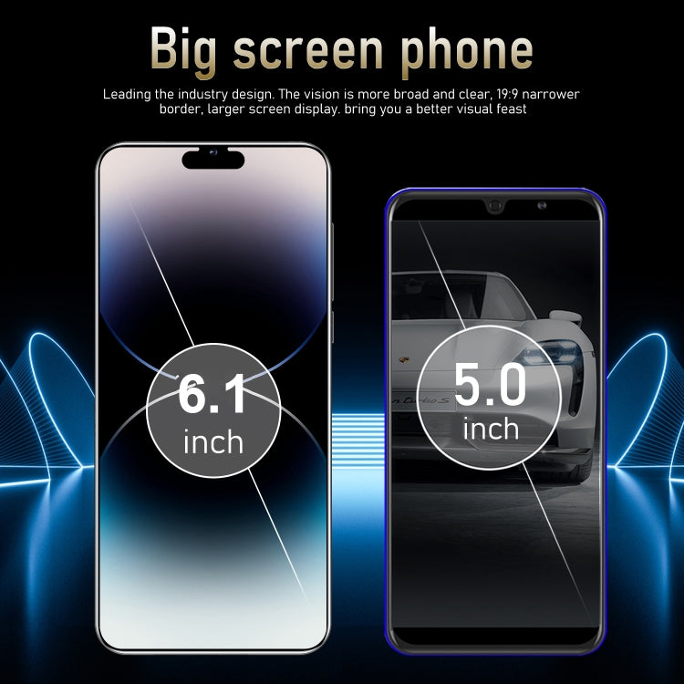i15 Pro Max / N85, schermo da 6,1 pollici, identificazione facciale, Android 8.1 MTK6580A Quad Core, rete: 3G, doppia SIM, i15 Pro Max / N85 1GB+16GB, 1GB+16GB