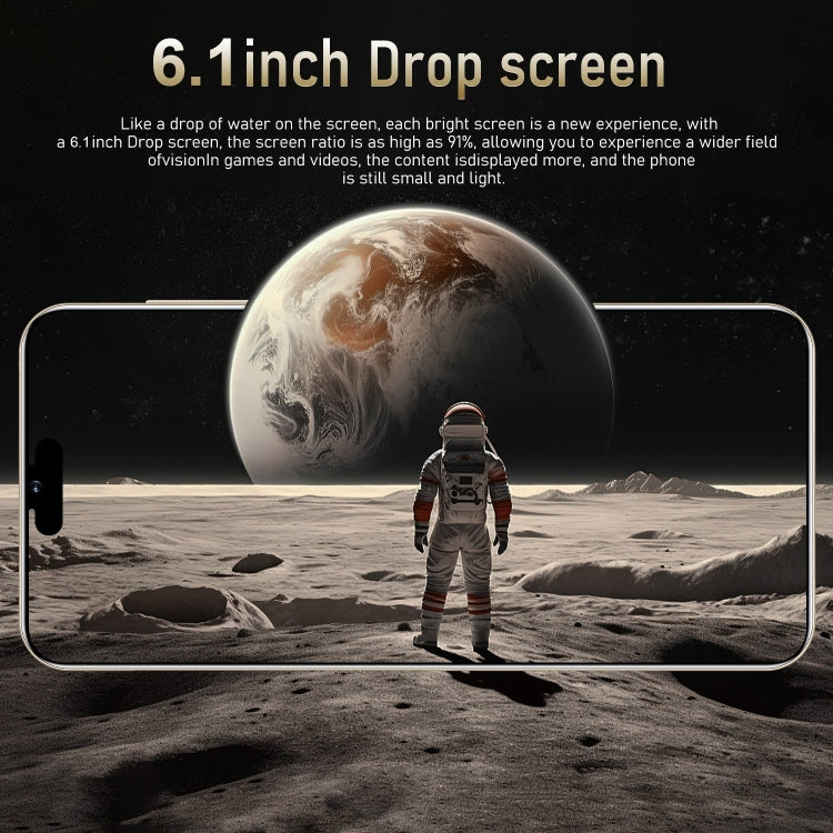 i15 Pro Max / N85, schermo da 6,1 pollici, identificazione facciale, Android 8.1 MTK6580A Quad Core, rete: 3G, doppia SIM, i15 Pro Max / N85 1GB+16GB, 1GB+16GB