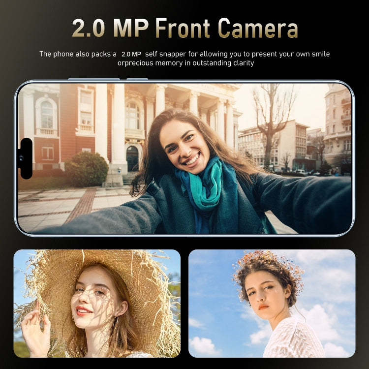 i15 Pro Max / N85, schermo da 6,1 pollici, identificazione facciale, Android 8.1 MTK6580A Quad Core, rete: 3G, doppia SIM, i15 Pro Max / N85 1GB+16GB, 1GB+16GB