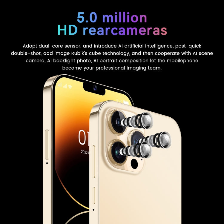 I14 Pro / N85 4G, schermo da 6,1 pollici, identificazione facciale, Android 8.1 MTK6737 Quad Core, rete: 4G, doppia SIM, I14 Pro / N85 4G 1GB+8GB