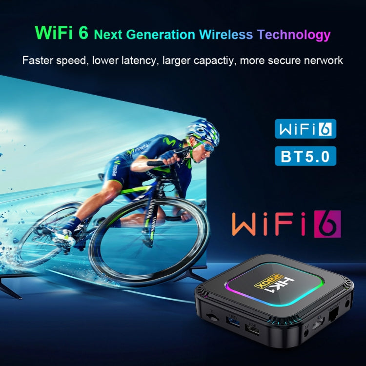 Smart TV Box HK1 RBOX K8 8K Android 13.0 con telecomando, quad-core RK3528, 2GB+16GB, 4GB+32GB, 4GB+64GB, 4GB+128GB