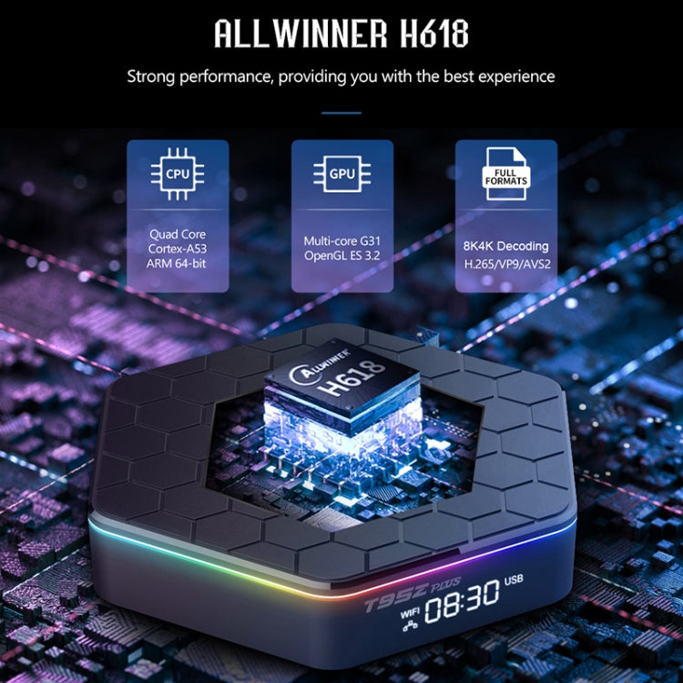 Smart TV Box Android 12.0 T95Z Plus 8K WiFi6 con telecomando, Allwinner H618 Quad-Core, 2GB+16GB, 4GB+32GB, 4GB+64GB, 4GB+128GB