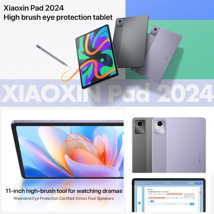 Tablet WiFi Lenovo Pad 2024 da 11 pollici, Android 13, Qualcomm Snapdragon 685 Octa Core, supporto identificazione facciale, 6GB+128GB, 8GB+128GB