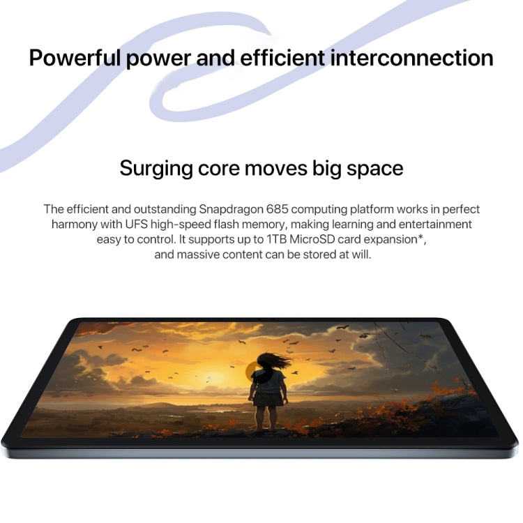 Tablet WiFi Lenovo Pad 2024 da 11 pollici, Android 13, Qualcomm Snapdragon 685 Octa Core, supporto identificazione facciale, 6GB+128GB, 8GB+128GB