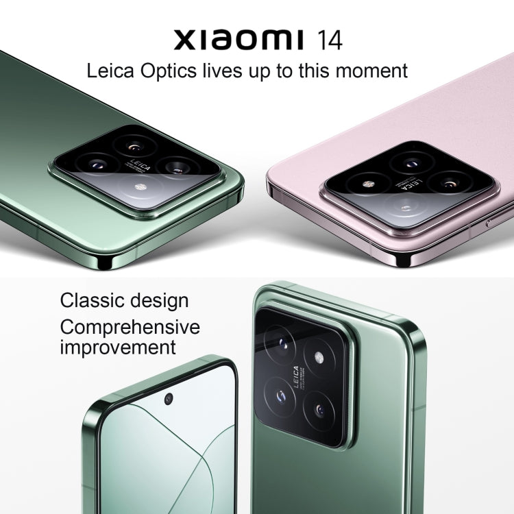 Xiaomi 14, 6,36 pollici Xiaomi HyperOS Snapdragon 8 Gen 3 Octa Core 4nm fino a 3,3GHz, NFC, Rete: 5G, 12GB+256GB, 16GB+512GB, 16GB+1TB