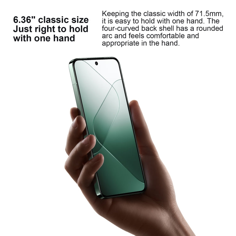Xiaomi 14, 6,36 pollici Xiaomi HyperOS Snapdragon 8 Gen 3 Octa Core 4nm fino a 3,3GHz, NFC, Rete: 5G, 12GB+256GB, 16GB+512GB, 16GB+1TB