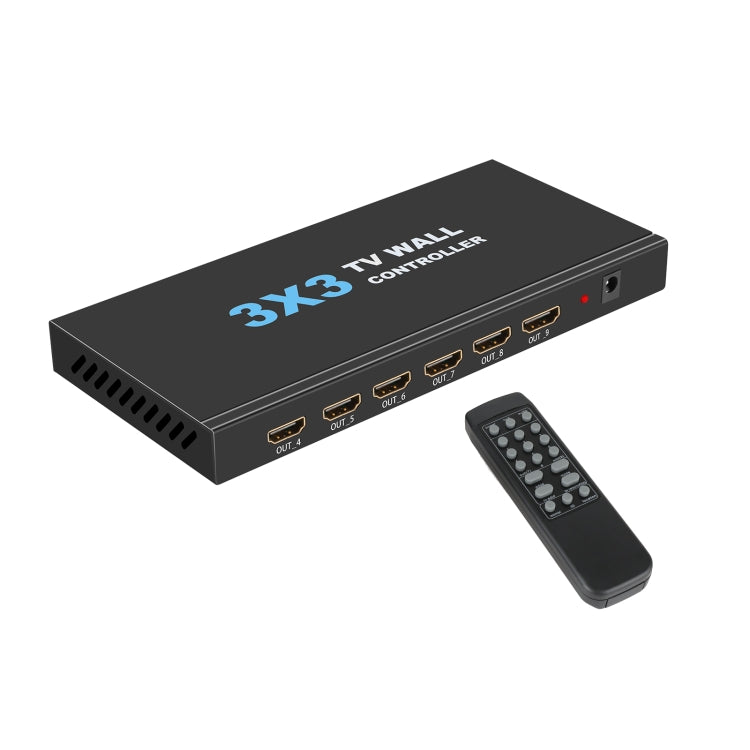 NK-330 3x3 4K 9 schermo HDMI DVI TV Video Wall Controller Splitter Multi schermo video Giuntatrice per processore, US Plug, AU Plug, EU Plug, UK Plug