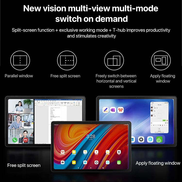 Tablet WiFi Lenovo K10 Pro da 10,6 pollici, Android 12, MediaTek Helio G80 Octa Core, supporto identificazione facciale, WiFi 4GB+64GB, WiFi 4GB+128GB