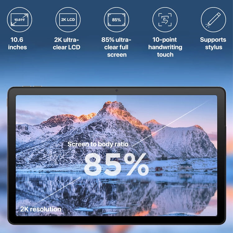 Tablet WiFi Lenovo K10 Pro da 10,6 pollici, Android 12, MediaTek Helio G80 Octa Core, supporto identificazione facciale, WiFi 4GB+64GB, WiFi 4GB+128GB