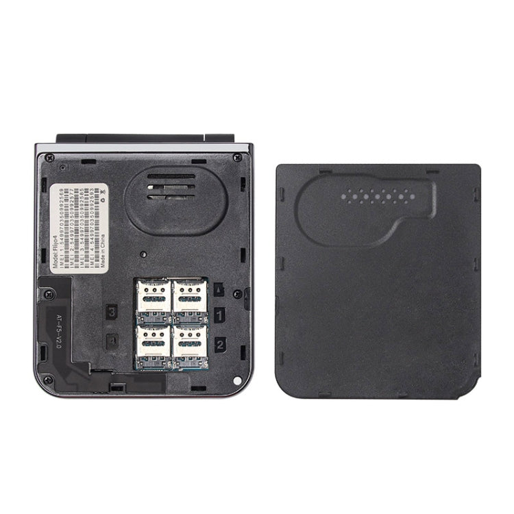 Telefono UNIWA F265 Flip Style, Mediatek MT6261D da 2,55 pollici, FM, 4 schede SIM, 21 tasti