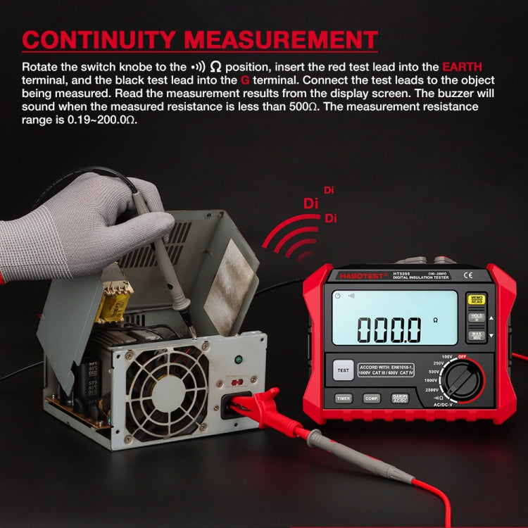 HABOTEST HT5203 Tester per resistenza di isolamento, HT5203