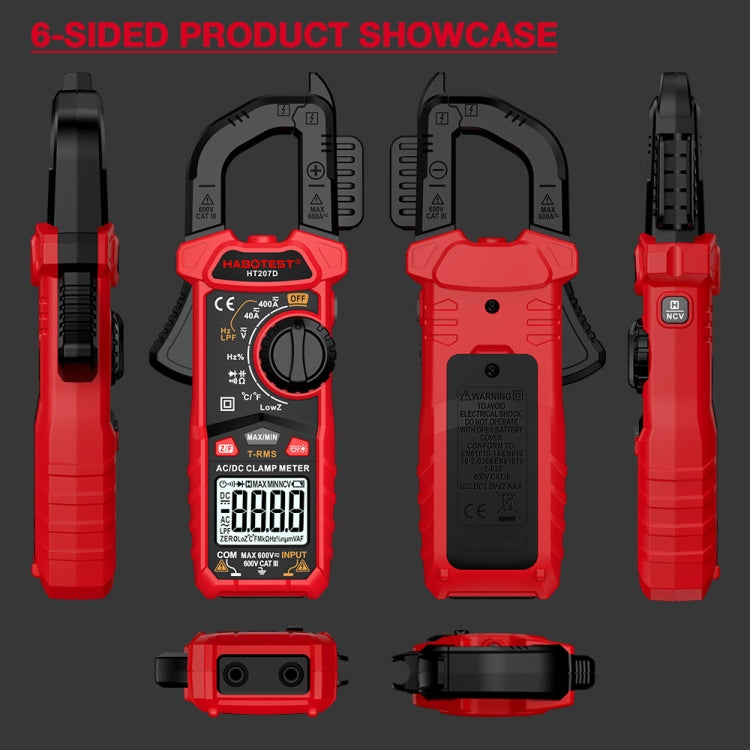 HABOTEST HT207B Multimetro a pinza digitale multifunzionale, HT207B