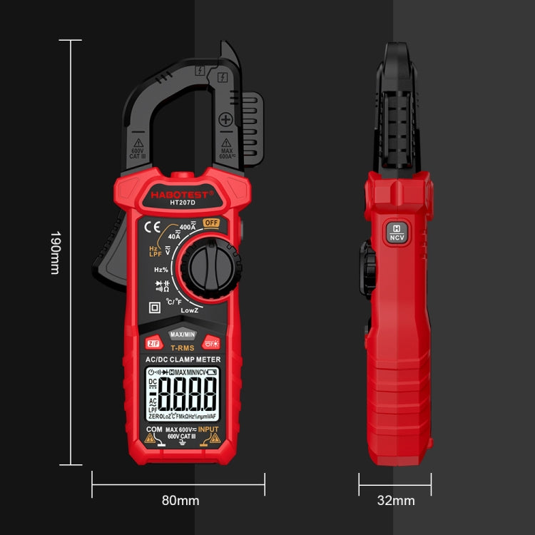 HABOTEST HT207B Multimetro a pinza digitale multifunzionale, HT207B