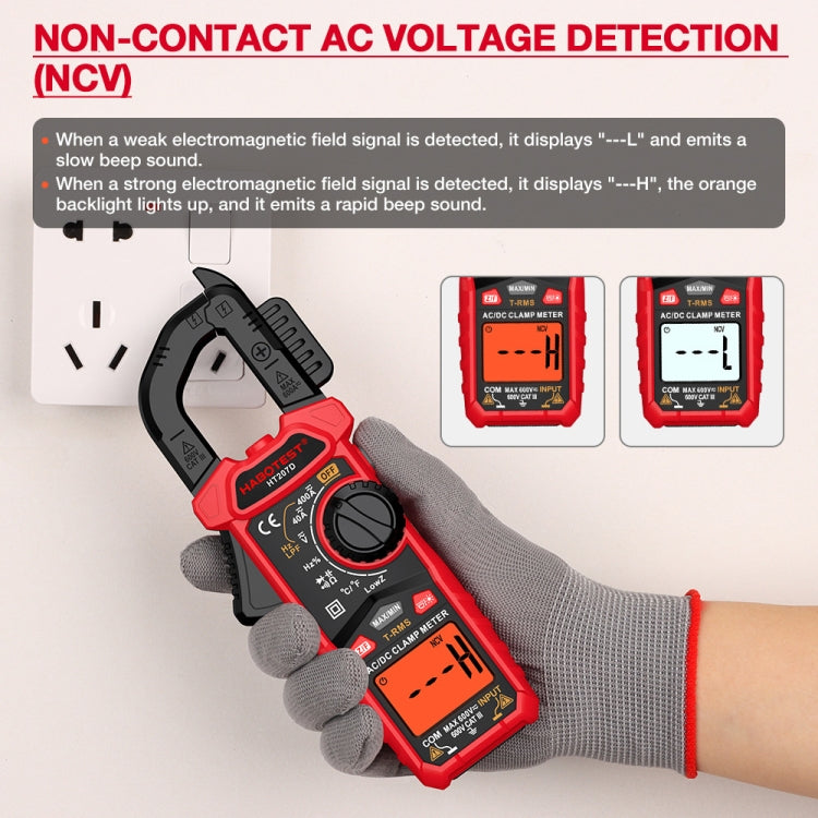 HABOTEST HT207B Multimetro a pinza digitale multifunzionale, HT207B