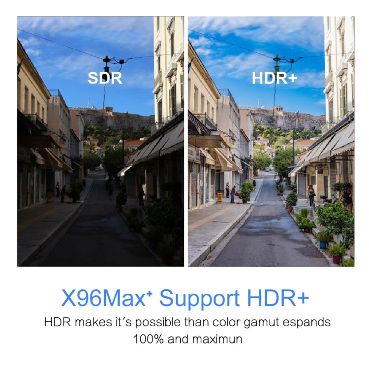 X96 max+ 4K Smart TV Box, Android 9.0, Amlogic S905X3 Quad-Core Cortex-A55,4GB+64GB, Supporto LAN, AV, WiFi 2.4G/5G, USBx2, Scheda TF,, EU Plug, US Plug, UK Plug, AU Plug