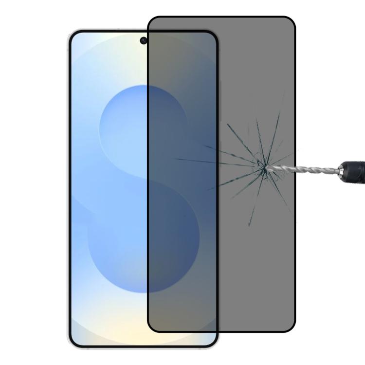Pellicola in vetro temperato anti-peeping a copertura totale, supporta lo sblocco delle impronte digitali, For Samsung Galaxy S26+ 5G, For Samsung Galaxy S26 Edge 5G, For Samsung Galaxy S26 Ultra 5G, For Samsung Galaxy S26 5G