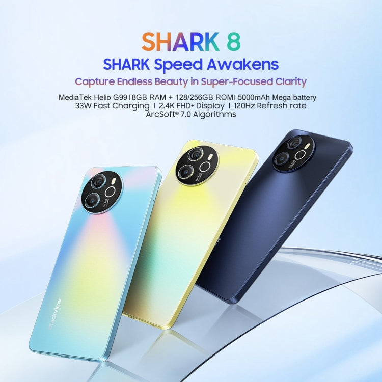 Blackview SHARK 8, Identificazione delle impronte digitali, 6,78 pollici Android 13 MTK6789 Helio G99 Octa Core fino a 2,2 GHz, Rete: 4G, OTG, 8GB+128GB, 8GB+256GB